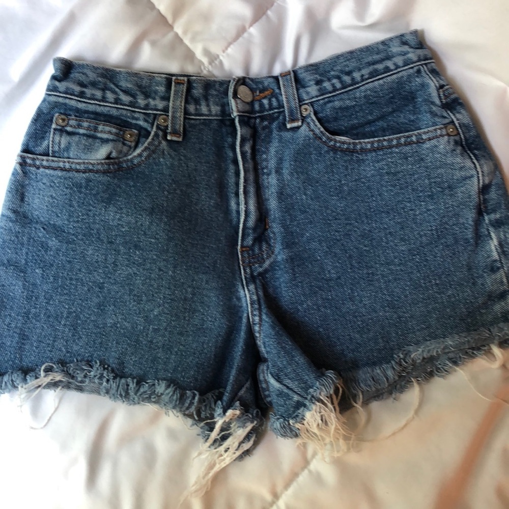 LONDON JEAN High Waisted Jean Shorts